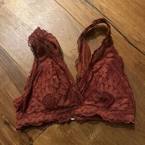 Aerie Lace Bralette in Deep Rust